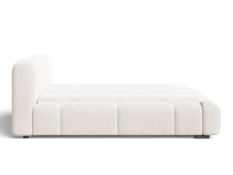 Polsterbett mit Bettkasten und Lattenrost 160x200 Aubi Creme