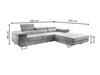 Ecksofa L-Form Rechts mit Schlaffunktion und Bettkasten Solam Gelb