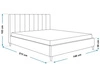 Polsterbett mit Lattenrost 140x200 Snazi Dunkelblau
