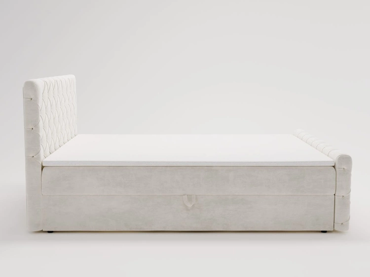 Boxspringbett mit Bettkasten 120x200 Lunaris Creme