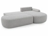Ecksofa L-Form Rechts mit Schlaffunktion und Bettkasten Aurio O Grau