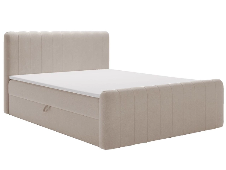 Boxspringbett mit Bettkasten 120x200 Osteno Beige
