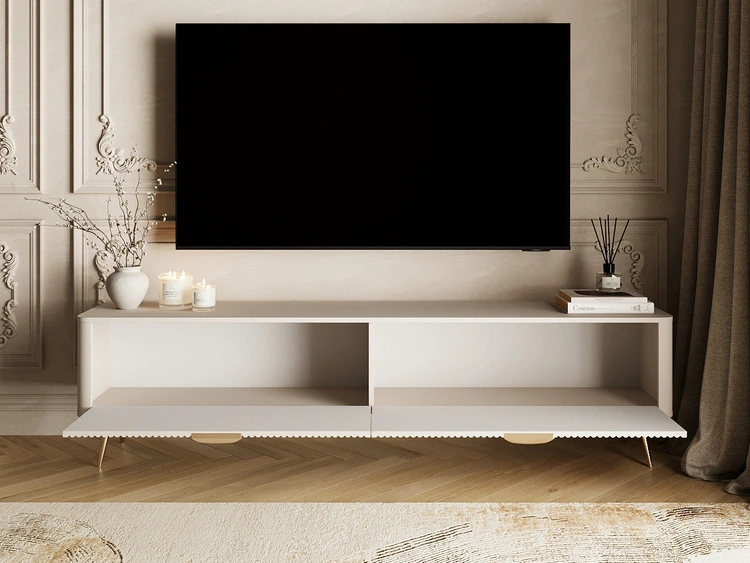 TV-Lowboard mit Türen 200 cm Latina Beige