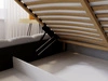 Polsterbett mit Bettkasten und Lattenrost 140x200 Cloud Bouclé-Stoff Hellgrau