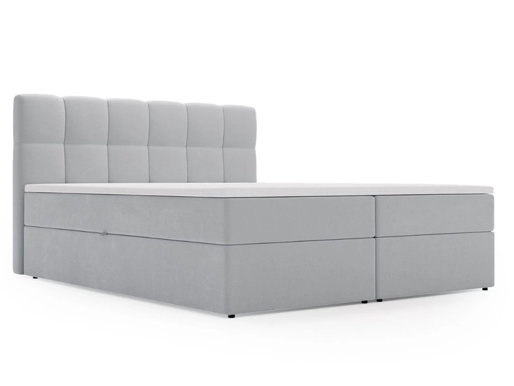 Boxspringbett mit Bettkasten 200x200 Maison Grau