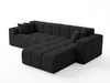 Ecksofa L-Form Rechts Moderne Ecksofa Loopo Schwarz