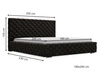 Polsterbett mit Bettkasten und Lattenrost 180x200 Astra Schwarz