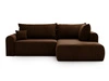 Ecksofa L-Form mit Schlaffunktion und Bettkasten Savana Bis Braun