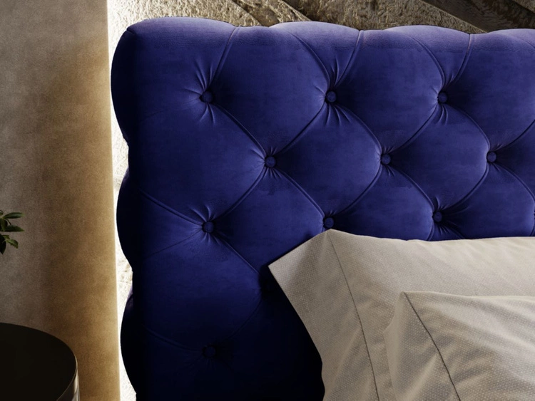 Polsterbett mit Bettkasten und Lattenrost 120x200 Apollo Blau