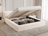 Polsterbett mit Bettkasten und Lattenrost 180x200 Mali Creme