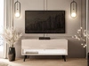 TV-Schrank 90 cm mit LED-Beleuchtung und schwarzen Beinen Aurelie Kaschmir Hochglanz