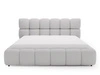 Polsterbett mit Bettkasten und Lattenrost 200x200 Modo aus Bouclé-Stoff Grau