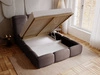 Polsterbett mit Bettkasten und Lattenrost 180x200 Bubble Braun