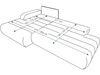 Ecksofa L-Form mit Schlaffunktion und Bettkasten Lisso Links Grün