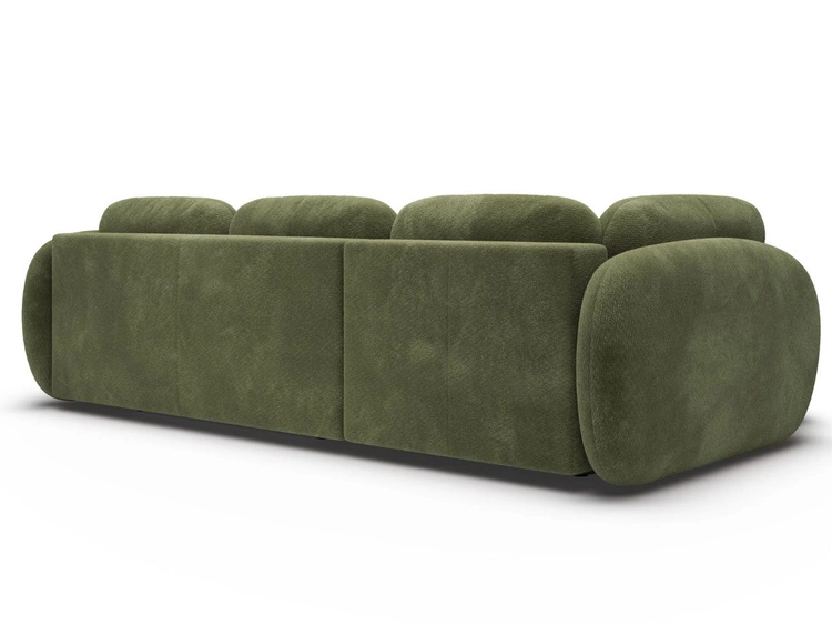 Ecksofa mit Schlaffunktion und Bettkasten Links Carino Grün