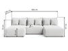 Ecksofa U mit Schlaffunktion und Bettkasten Ronni Beige