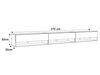 Hänge TV-Schrank 270 cm für Wohnzimmer mit LED-Beleuchtung Aurelie Artisan Eiche