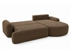 Ecksofa L-Form Rechts mit Schlaffunktion und Bettkasten Aurio Braun
