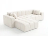 Ecksofa L-Form Links Moderne Ecksofa Loopo Creme