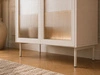 Glasvitrine mit Schubladen und LED-Beleuchtung Lumina Kaschmir