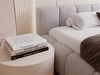 Polsterbett ohne Bettkasten mit Lattenrost 200x200 Cloud Low aus Bouclé-Stoff Grau