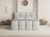 Boxspringbett mit Bettkasten 140x200 Rivon Hellgrau
