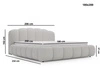 Polsterbett mit Stauraum und Lattenrost 180x200 Cloud Soft Grau