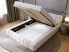 Polsterbett mit Bettkasten und Lattenrost 120x200 Orio Beige