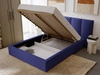 Polsterbett mit Bettkasten und Lattenrost 160x200 Lizbona  Dunkelblau