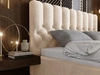 Polsterbett mit Bettkasten und Lattenrost 200x200 Roma Beige
