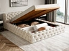 Polsterbett mit Bettkasten und Lattenrost 120x200 Palini Beige