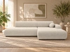 Ecksofa L-Form mit Schlaffunktion und Bettkasten Lisso Rechts Beige