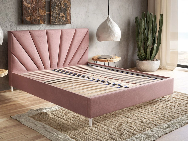 Polsterbett mit Lattenrost 120x200 Fuzi Beige