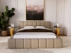 Polsterbett mit Bettkasten und Lattenrost 180x200 Alicante Boucle Braun