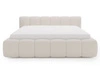 Polsterbett mit Bettkasten und Lattenrost 120x200 Cloud Low Bouclé-Stoff Beige
