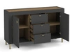 Set für Wohnzimmer Messina Schwarz