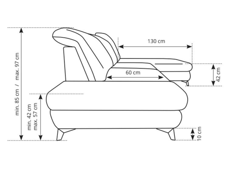 Ecksofa L-Form Links mit Schlaffunktion und Bettkasten Hannover Grau