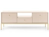 TV-Lowboard mit Schublade und Türen mit Golden Metallbeinen Amor Beige
