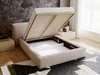 Polsterbett mit Bettkasten und Lattenrost 160x200 Monza Hellgrau