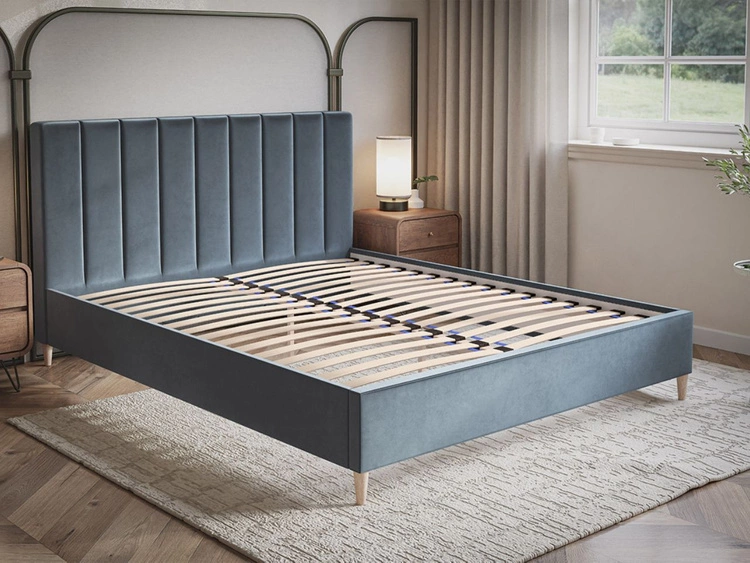 Polsterbett mit Lattenrost 160x200 Snazi Grau