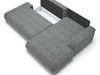 Ecksofa L-Form mit Schlaffunktion und Bettkasten Lisso Rechts Grau