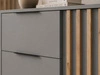 Kommode mit Türe und Schubladen 105 cm Macron Grau Artisan Eiche
