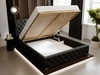 Polsterbett mit Bettkasten und Lattenrost 160x200 Kingston Schwarz