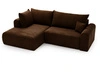 Ecksofa L-Form mit Schlaffunktion und Bettkasten Savana Bis Braun