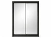 Schiebetürenschrank 150 cm mit Spiegel und LED-Beleuchtung Luzio Schwarz