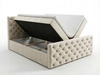 Boxspringbett mit Bettkasten 140x200 Montego Creme