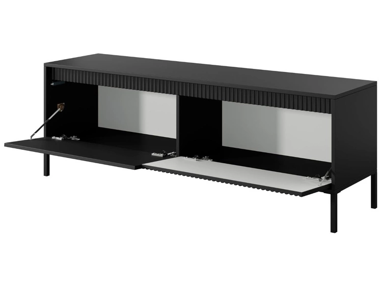 TV-Lowboard mit Türen 153 cm Sorano Schwarz