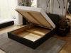 Polsterbett mit Bettkasten und Lattenrost 160x200 Malmo Braun