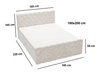 Boxspringbett mit Bettkasten 180x200 Lunaris Hellbraun