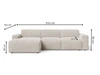 Ecksofa L-Form Rechts Lavia Beige